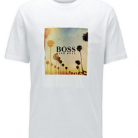 HUGO BOSS Komplett recycelbares T-Shirt TSummer 4 aus Baumwolle mit sommerlichem Print weiß100 HUGO BOSS Komplett recycelbares T-Shirt TSummer 4 aus Baumwolle mit sommerlichem Print weiß100