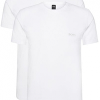 HUGO BOSS T-Shirts T-Shirt RN 2P CO/EL aus Stretch-Baumwolle im Zweier-Pack weiss