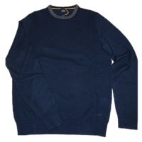 HUGO BOSS Pullover AYAKOP aus strukturiertem Jacquard Farbe dunkelblau 404 HUGO BOSS Pullover AYAKOP aus strukturiertem Jacquard Farbe dunkelblau 404