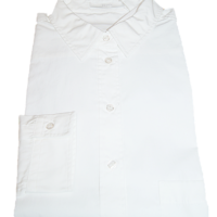 HUGO BOSS Regular-Fit Bluse C_BEMANEW_1 aus elastischer Baumwoll-Popeline weiss 100
