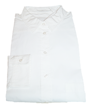 HUGO BOSS Regular-Fit Bluse C_BEMANEW_1 aus elastischer Baumwoll-Popeline weiss 100