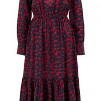 HUGO BOSS Bedrucktes Hemdblusenkleid C_Desterik mit geraffter Taille und Poloblende HUGO BOSS Bedrucktes Hemdblusenkleid C_Desterik mit geraffter Taille und Poloblende