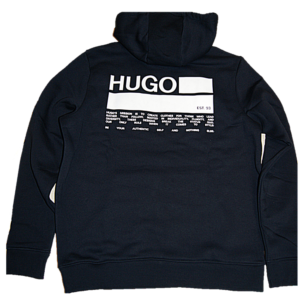 HUGO Oversized Kapuzen-Sweatshirt DOYANO aus recycelter Baumwolle und Polyester schwarz 001