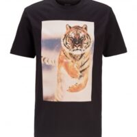 HUGO BOSS T-Shirt TOMIO 4 TIGER mit PVC-freiem Foto-Print schwarz 003