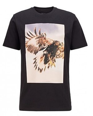 HUGO BOSS T-Shirt TOMIO 4 mit PVC-freiem Foto-Print schwarz 002