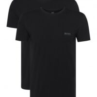 HUGO BOSS T-Shirts T-Shirt RN 2P CO/EL aus Stretch-Baumwolle im Zweier-Pack schwarz 001
