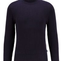 HUGO BOSS Rollkragen-Pullover MANUELLO aus strukturiertem Schurwoll-Mix
