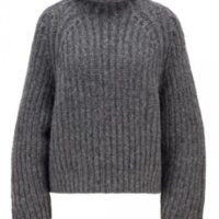HUGO BOSS Rollkragenpullover C_Farantel aus Alpaka-Mix grau 030