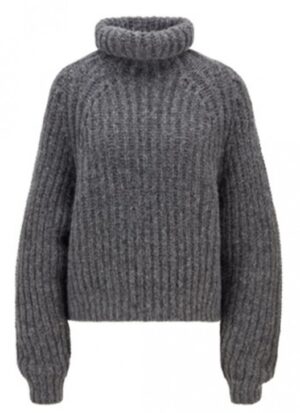 HUGO BOSS Rollkragenpullover C_Farantel aus Alpaka-Mix grau 030