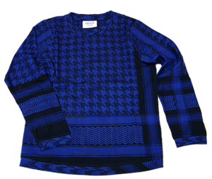 CECILIE COPENHAGEN Damen SHIRT O LONG SLEEVES mit Kufiaymuster lila 296