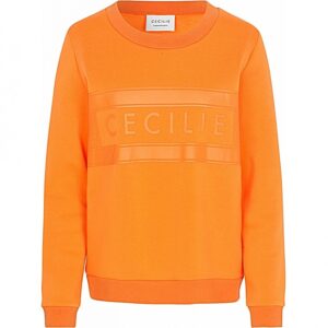CECILIE COPENHAGEN Rundhals Sweatshirt MANILA mit CECILIE Logo Farbe mandarin 289