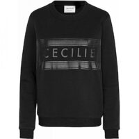 CECILIE COPENHAGEN Rundhals Sweatshirt MANILA mit CECILIE Logo Farbe schwarz 305