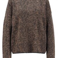 HUGO BOSS Strickpullover C_FADRINAS aus Jacquard mit Chevron-Muster der Kollektion 960