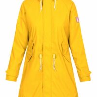 DERBE Travel Cozy Friese Yellow Damen Regenjacke Gelb Gefüttert DERBE Travel Cozy Friese Yellow Damen Regenjacke Gelb Gefüttert