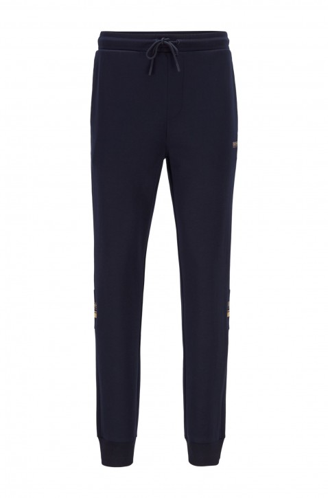 HUGO BOSS Jogginghose HALKO  aus zweiseitigem Jersey mit Logo-Details dunkelblau 402 HUGO BOSS Jogginghose HALKO  aus zweiseitigem Jersey mit Logo-Details dunkelblau 402