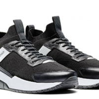HUGO Hybrid-Sneakers Titanium_Runn_knst im Laufschuh-Stil mit Stricksocken schwarz 001