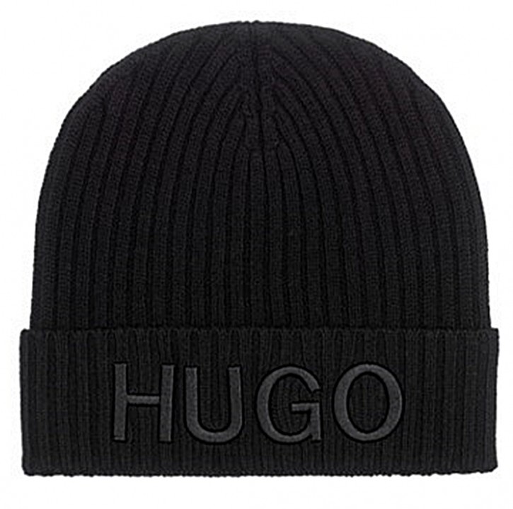HUGO Wollmütze Unisex-X 565-2 mit Hugo-Logo in schwarz Farbe schwarz 001 HUGO Wollmütze Unisex-X 565-2 mit Hugo-Logo in schwarz Farbe schwarz 001