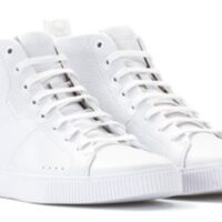 HUGO Hightop Sneakers Zero_Hito_plgr aus glattem und genarbtem Leder white 100