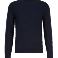 HUGO BOSS Pullover KOMALLO aus strukturiertem Jacquard Farbe schwarz 001 HUGO BOSS Pullover KOMALLO aus strukturiertem Jacquard Farbe schwarz 001