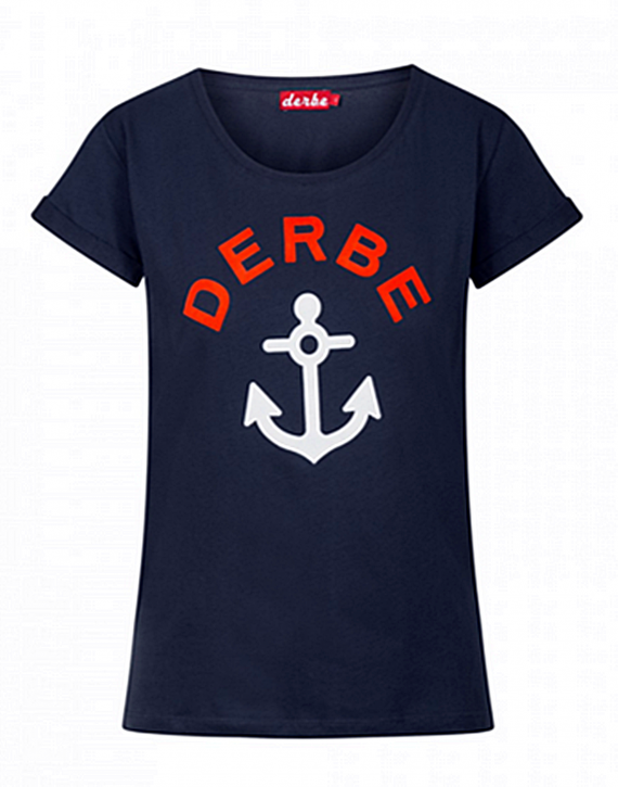 DERBE Damen T-Shirt Tallymann Girls navy mit Derbe logo und Anker DERBE Damen T-Shirt Tallymann Girls navy mit Derbe logo und Anker