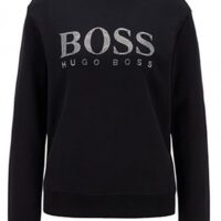HUGO BOSS Sweatshirt C_Ebossa aus French Terry mit kristallbesetztem Logo Farbe schwarz 001