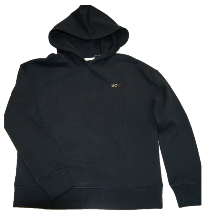 HUGO BOSS Kapuzen-Sweatshirt C_ESHANA aus Baumwoll-Mix mit Logo-Print  001 HUGO BOSS Kapuzen-Sweatshirt C_ESHANA aus Baumwoll-Mix mit Logo-Print  001