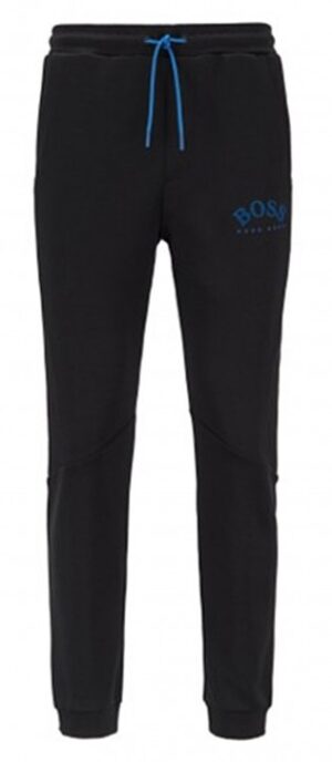 HUGO BOSS Slim-Fit Jogginghose HADIKO aus Baumwoll-Mix mit Colour-Block-Einsatz schwarz 001