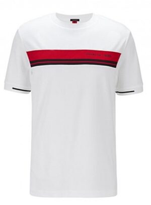 HUGO BOSS T-Shirt aus Baumwolle Tiburt 180_PS mit Rundhalsausschnitt und exklusivem Print
