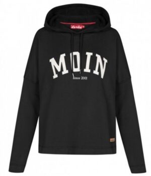 DERBE Damen Kapuzensweatshirt WOMEN_SWEATHD mit MOIN Logo schwarz