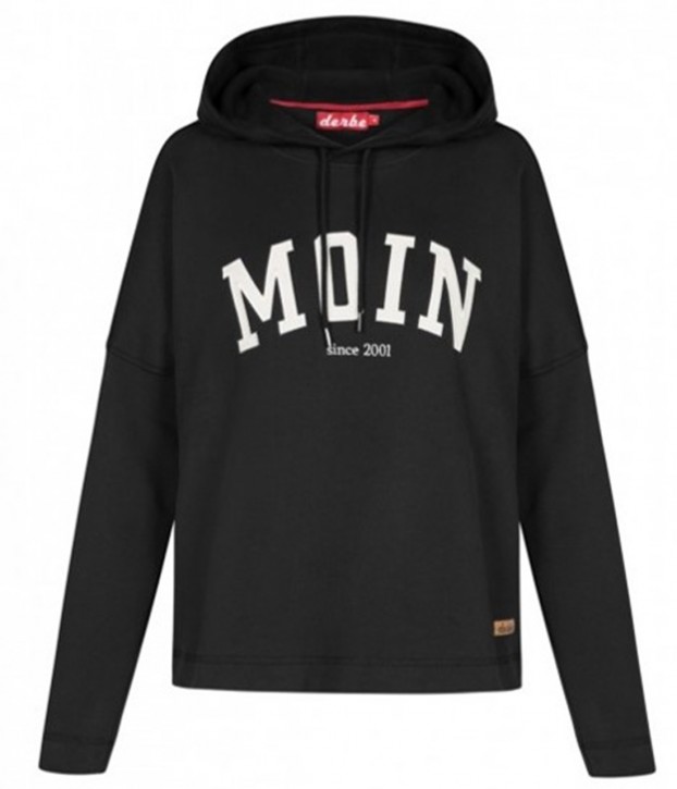 DERBE Damen Kapuzensweatshirt WOMEN_SWEATHD mit MOIN Logo schwarz DERBE Damen Kapuzensweatshirt WOMEN_SWEATHD mit MOIN Logo schwarz