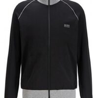 HUGO BOSS Regular-Fit Loungewear-Jacke Mix&Match Jacket Z aus elastischer Baumwolle schwarz 001