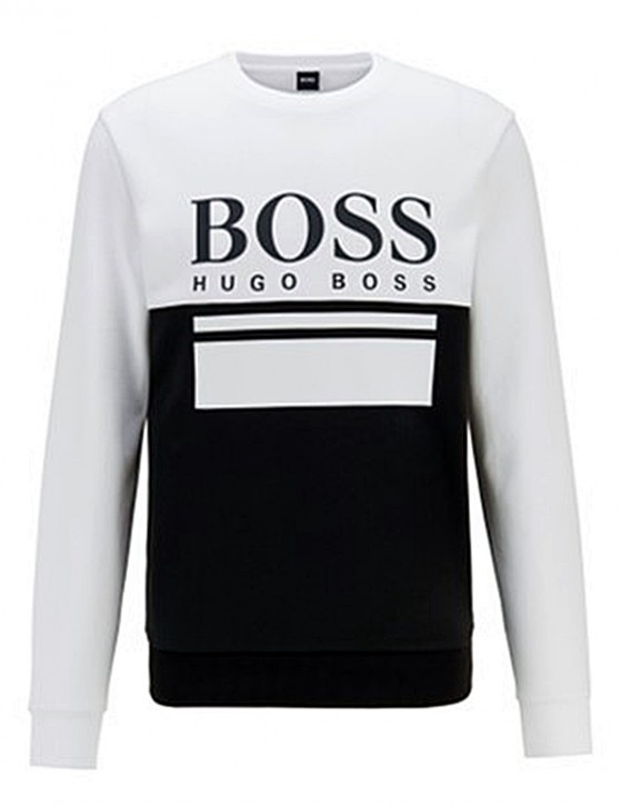 HUGO BOSS Pullover Salbo 1 mit Logo-Print Farbe schwarz 001 HUGO BOSS Pullover Salbo 1 mit Logo-Print Farbe schwarz 001