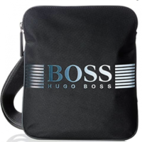 HUGO BOSS Umhängetasche Pixel DD_S zip env aus recyceltem Nylon mit Dégradé-Logo schwarz 001 HUGO BOSS Umhängetasche Pixel DD_S zip env aus recyceltem Nylon mit Dégradé-Logo schwarz 001