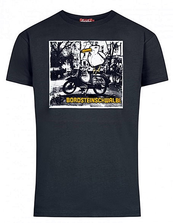 DERBE Bordsteinschwalbe Boys Herren T-Shirt Phantom Schwarz  091 DERBE Bordsteinschwalbe Boys Herren T-Shirt Phantom Schwarz  091