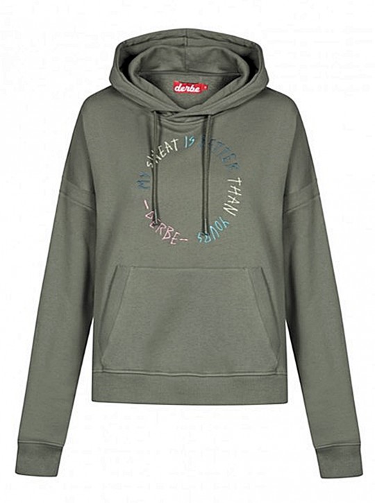 DERBE Damen Sweat Shirt my sweat is better than yours W-05-SWTHD-2000-FA light olive DERBE Damen Sweat Shirt my sweat is better than yours W-05-SWTHD-2000-FA light olive