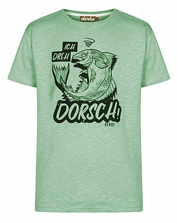 DERBE Herren T-Shirt ICH DREH DORSCH M-04-TS-4014-FLA quarry DERBE Herren T-Shirt ICH DREH DORSCH M-04-TS-4014-FLA quarry