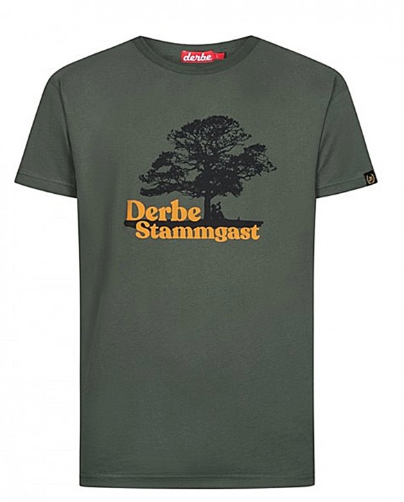 DERBE Herren T-Shirt Stammgast Boys Herren Shirt Oliv DERBE Herren T-Shirt Stammgast Boys Herren Shirt Oliv