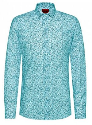 HUGO Extra Slim-Fit Hemd ERONDO aus Baumwolle mit japanischem Blumen-Print 413