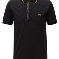 Hugo Boss Slim-Fit Piqué-Poloshirt Paule 4 aus Oxford-Baumwolle mit Logo-Tape 002