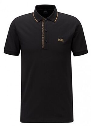 Hugo Boss Slim-Fit Piqué-Poloshirt Paule 4 aus Oxford-Baumwolle mit Logo-Tape 002