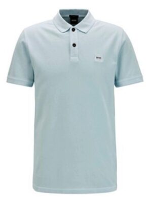 HUGO BOSS Slim-Fit Poloshirt PRIME aus gewaschenem Baumwoll-Piqué blau 489