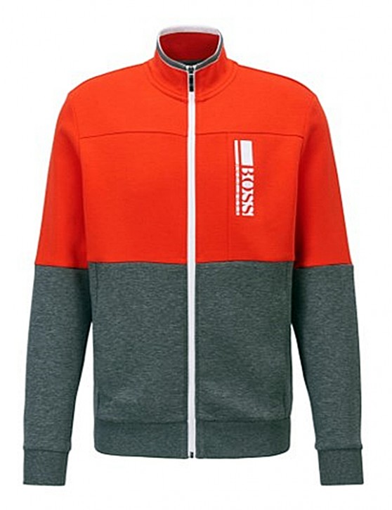 Hugo Boss Regular-Fit Sweatshirt Skaz 1 mit gesticktem Colour-Block-Logo 031 Hugo Boss Regular-Fit Sweatshirt Skaz 1 mit gesticktem Colour-Block-Logo 031