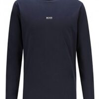 HUGO BOSS Longsleeve TChark aus Stretch-Baumwolle mit fünflagigem Logo dunkelblau 404 HUGO BOSS Longsleeve TChark aus Stretch-Baumwolle mit fünflagigem Logo dunkelblau 404