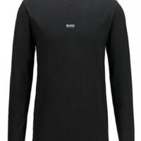 HUGO BOSS Longsleeve TChark aus Stretch-Baumwolle mit fünflagigem Logo schwarz 001 HUGO BOSS Longsleeve TChark aus Stretch-Baumwolle mit fünflagigem Logo schwarz 001