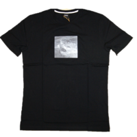 HUGO BOSS T-Shirt TNoah 5 aus Baumwoll-Jersey mit aufgedrucktem Haifisch-Foto schwarz 001