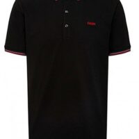 HUGO BOSS Poloshirt Dinoso212 aus elastischem Baumwoll-Piqué  Schwarz 001 HUGO BOSS Poloshirt Dinoso212 aus elastischem Baumwoll-Piqué  Schwarz 001