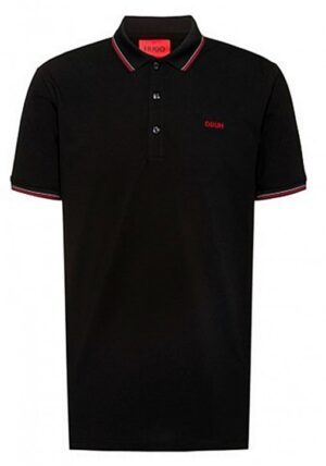 HUGO BOSS Poloshirt Dinoso212 aus elastischem Baumwoll-Piqué  Schwarz 001