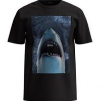Hugo Boss T-Shirt TNoah 1 aus Baumwoll-Jersey mit Unterwasser-Print schwarz 001