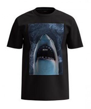 Hugo Boss T-Shirt TNoah 1 aus Baumwoll-Jersey mit Unterwasser-Print schwarz 001