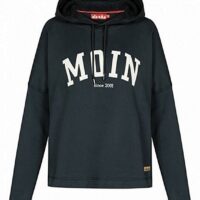 DERBE Damen Kapuzensweatshirt Favorite Hoody mit MOIN Logo navy